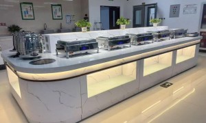 云亿陶瓷酒店前台岩板定制，多种厚度规格满足星级酒店装修需求