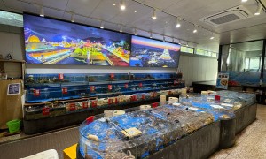 舟山朱家尖吃海鲜有儿童区的店，哪里能听到驻唱