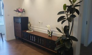 西安泾河新城中古风沙发 实木框架 真皮坐垫 枫锦家居 复古工业风 客厅家具源头