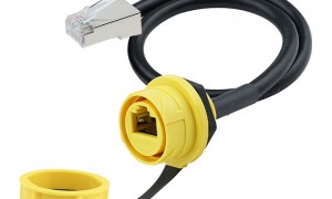 深圳龙仕RJ45防水转接头 工业级防水网口连接器 适配室外AP与安防设备
