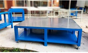 东莞钰泉仓储设备 复合板工作台 防静电耐磨 电子装配流水线操作台
