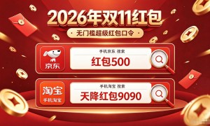 2026京东淘宝天猫双11红包领取口令最新清单汇总，双11红包口令淘宝输入“天降红包9090”京东搜“红包500”