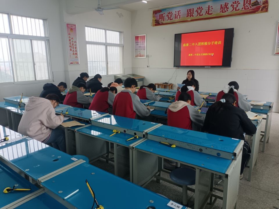 谷城县盛康二中开展入团积极分子团课培训 点亮青年理想航向