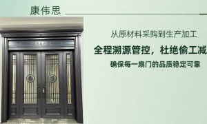 康伟思别墅门 防火隔音铸铝门 高档小区入户门 大平层子母门 免费上门量尺