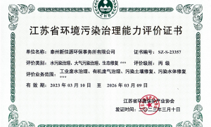 泰州新佳源环保工业废水检测服务，配套治理设施运维与验收咨询