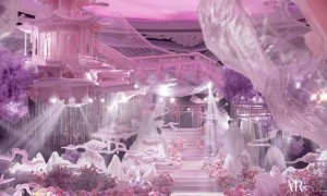 麦瑞婚礼策划 2026最新款水晶宫主题 轻奢婚礼堂布置 支持异地执行