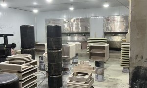 耐用茶几厂家直供，靖涵家具大理石纹岩板面，带抽屉收纳，现代轻奢家用茶台