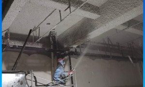 上海骏美节能超细纤维喷涂 粘结强度0.1MPa对人体无伤害 异形结构保温 无机纤维喷涂施工效率高
