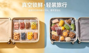 永诚数字食品抽真空包装袋 加厚防穿刺材质 带自封拉链可重复使用 防潮防氧化 支持箱规打包贴箱唛一站式服务