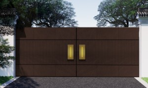 三卓智能门窗 子母入户门 铸铝门定制 加高门楣 小批量工程单可接
